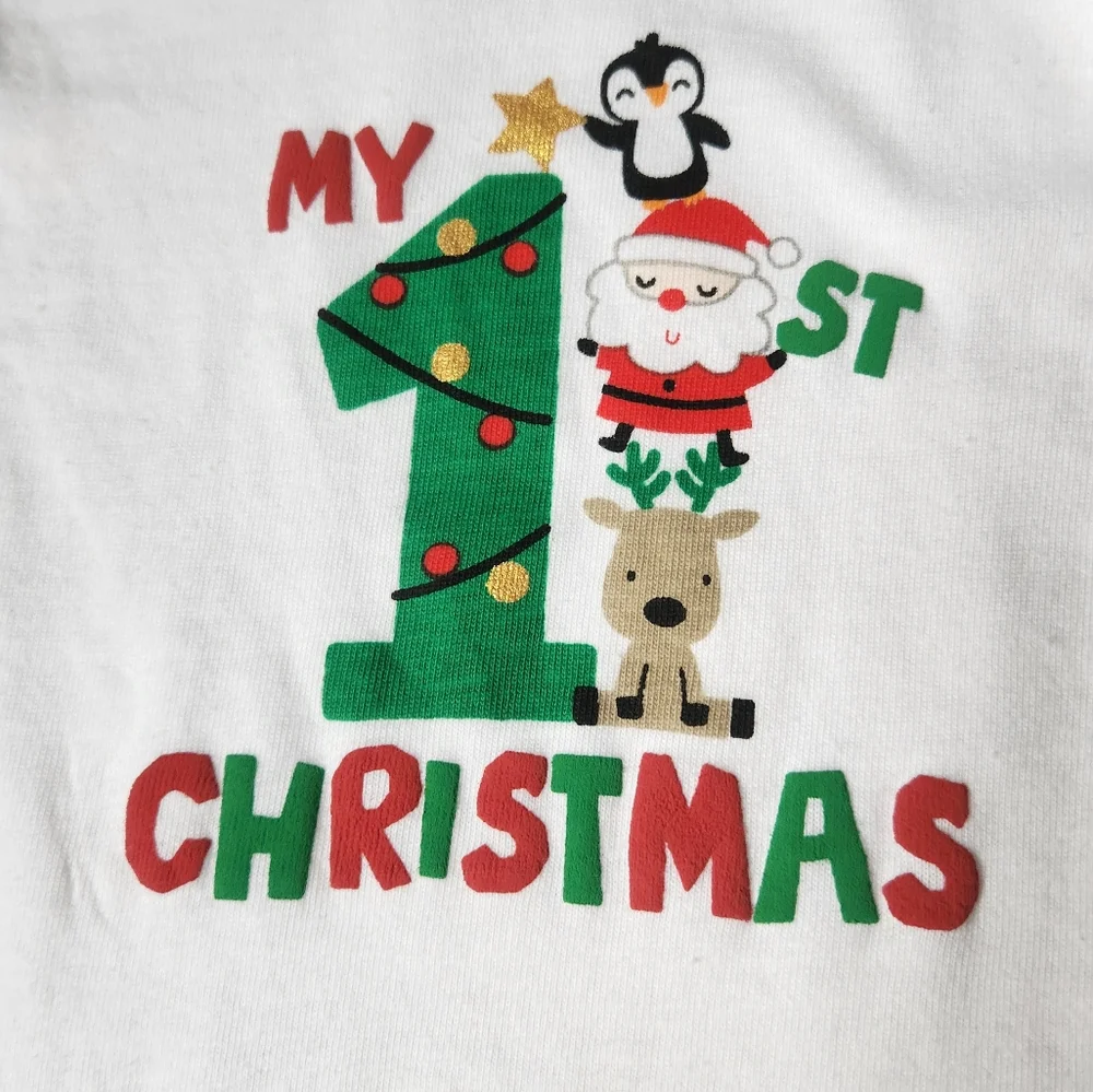 My 1st Christmas long sleeved onesie 6-9 M Baby‎ Boy/Girl